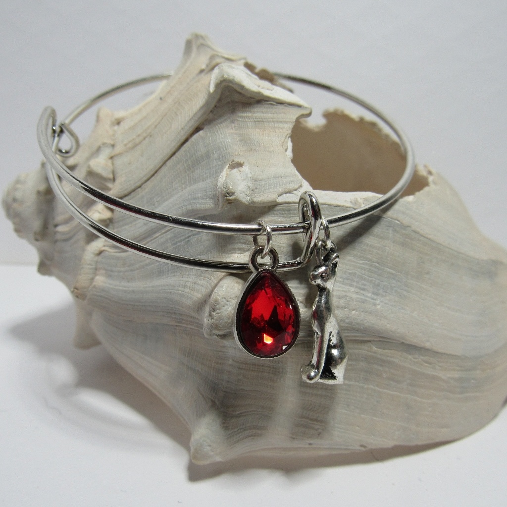 Egyptian Cat Kitten Adjustable Charm Bracelet